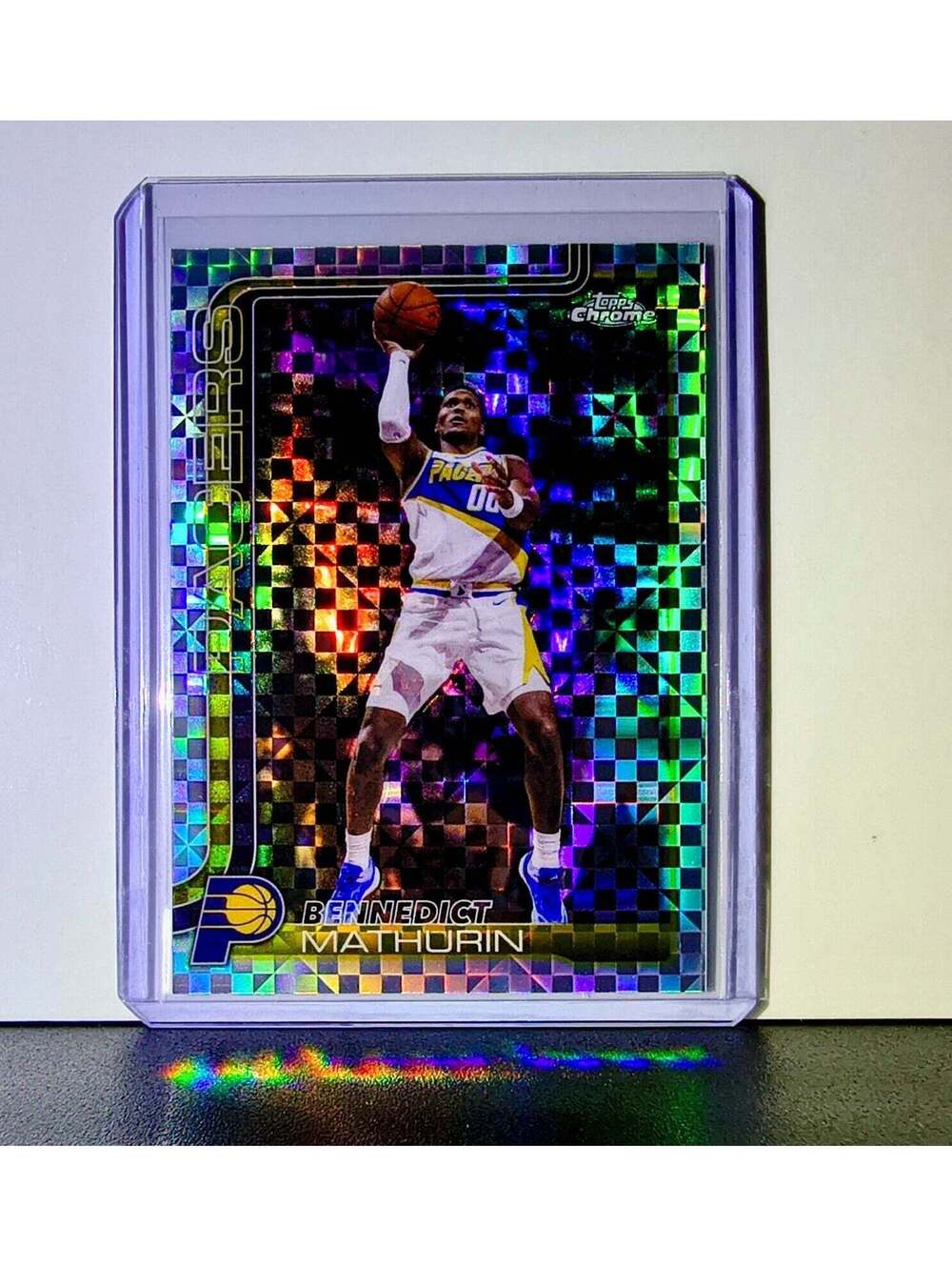 Bennedict Mathurin 2025-26 NBA Topps Chrome Update X-Fractor #133 Card Pacers